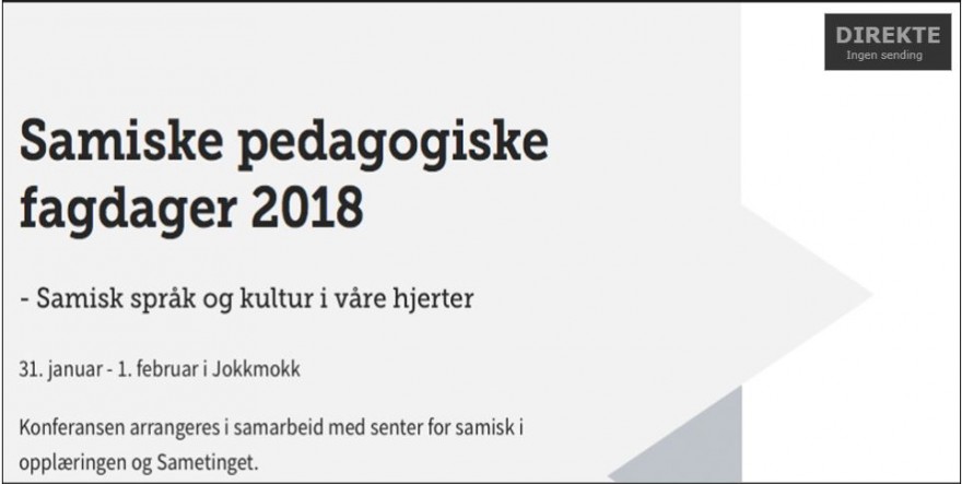 skjermbilde samiske fagdager 2018