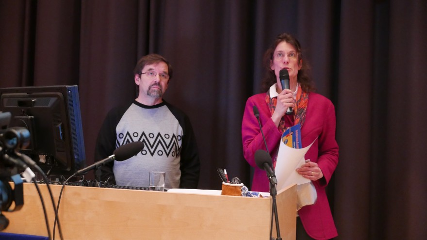 Eilif Norvang, RESAG jođiheaddji ja Inker-Anni Linkola, vuosttaš amanuensa Bilde av Eilif Norvang og Inker-Anni Linkola