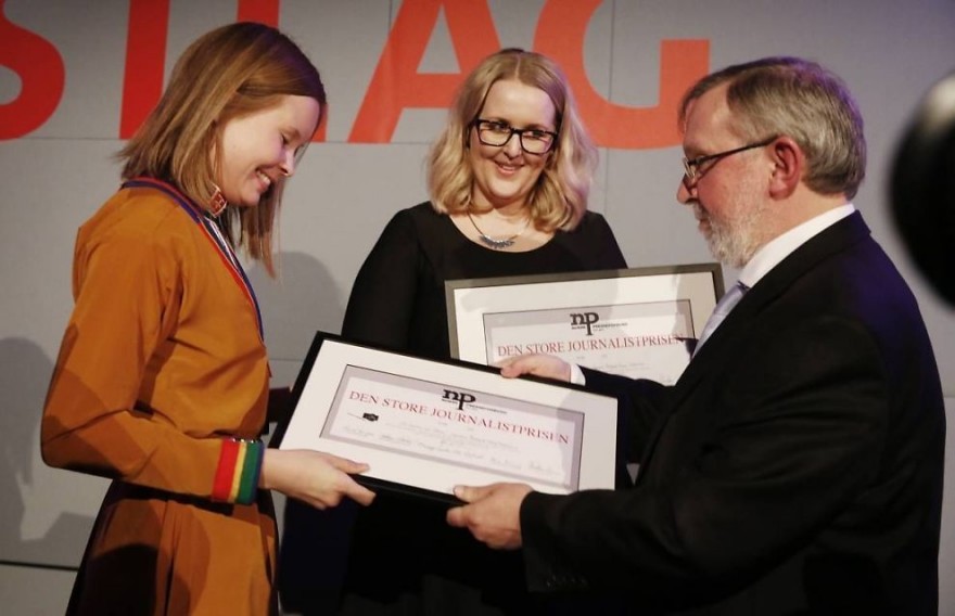 Den store journalistprisen Bilde av Maria Mikkelsen, Synnøve Åsebø og Harald Stanghelle