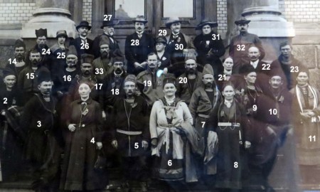 Bilde av gammel bilde deltakere i Trondheim 1917.