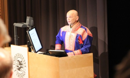 Bilde av Mikkel Nils M. Sara fra prøveforelesning 
