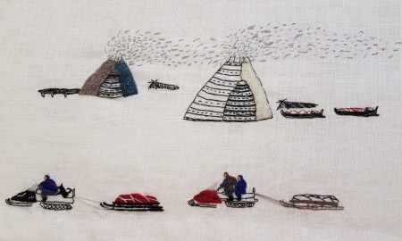 Bilde av kunstverk laget av Britta Marakatt-Labba