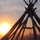 Picture of the returning sun. Once again shining in Guovdageaidnu.
